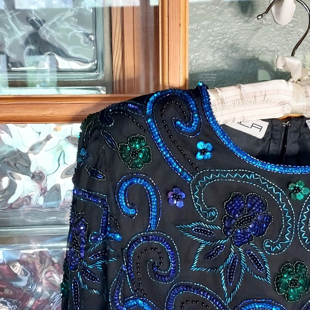 Vintage Scala Beaded/Sequined Top - image 3